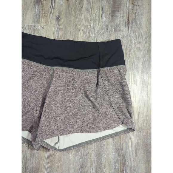 Lululemon Run Times Shorts 4" Womens Size 4 Gray Black Lined Running Athleisure - Picture 3 of 15